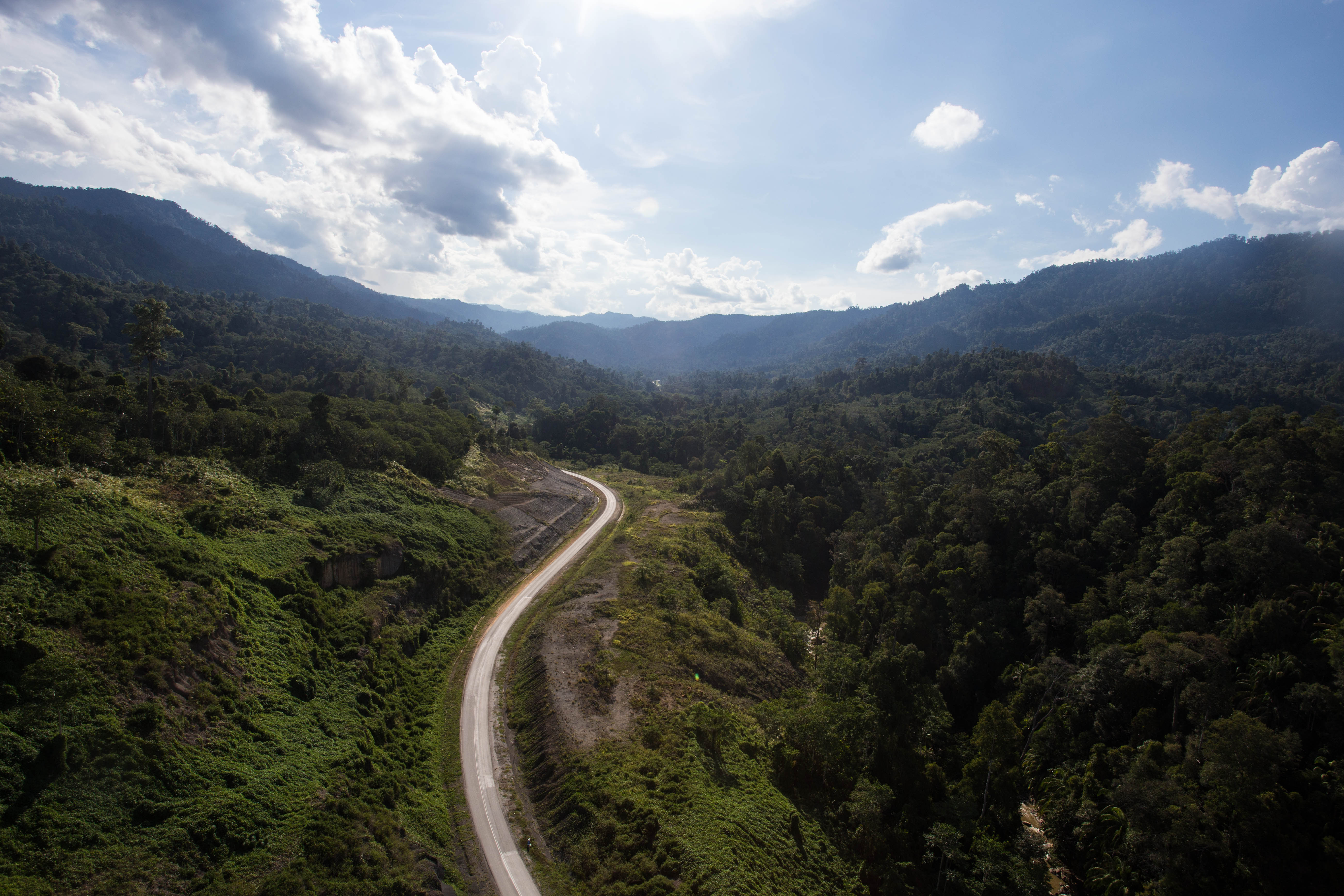 The bird's eye view over the jungle which Clément and I were fortunate to witness after climbing the 100-metre telecom tower
