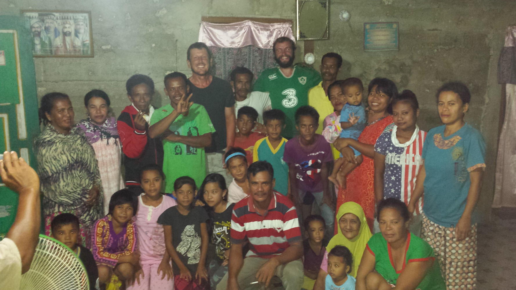 We ended up being hosted by the kind Kaili people, and that evening managed to get this group photo with half the village!
