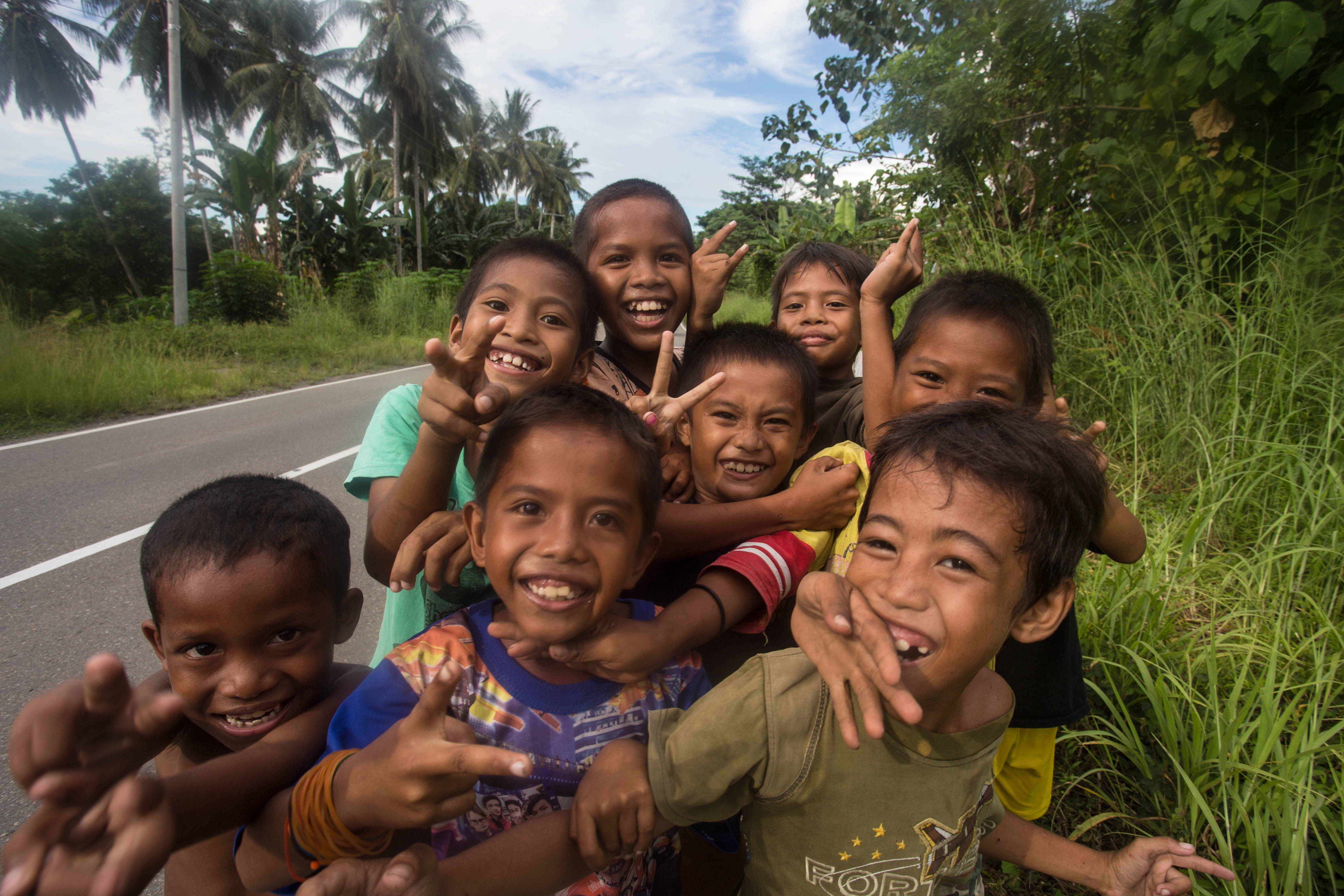 The ever cheerful kids of Sulawesi