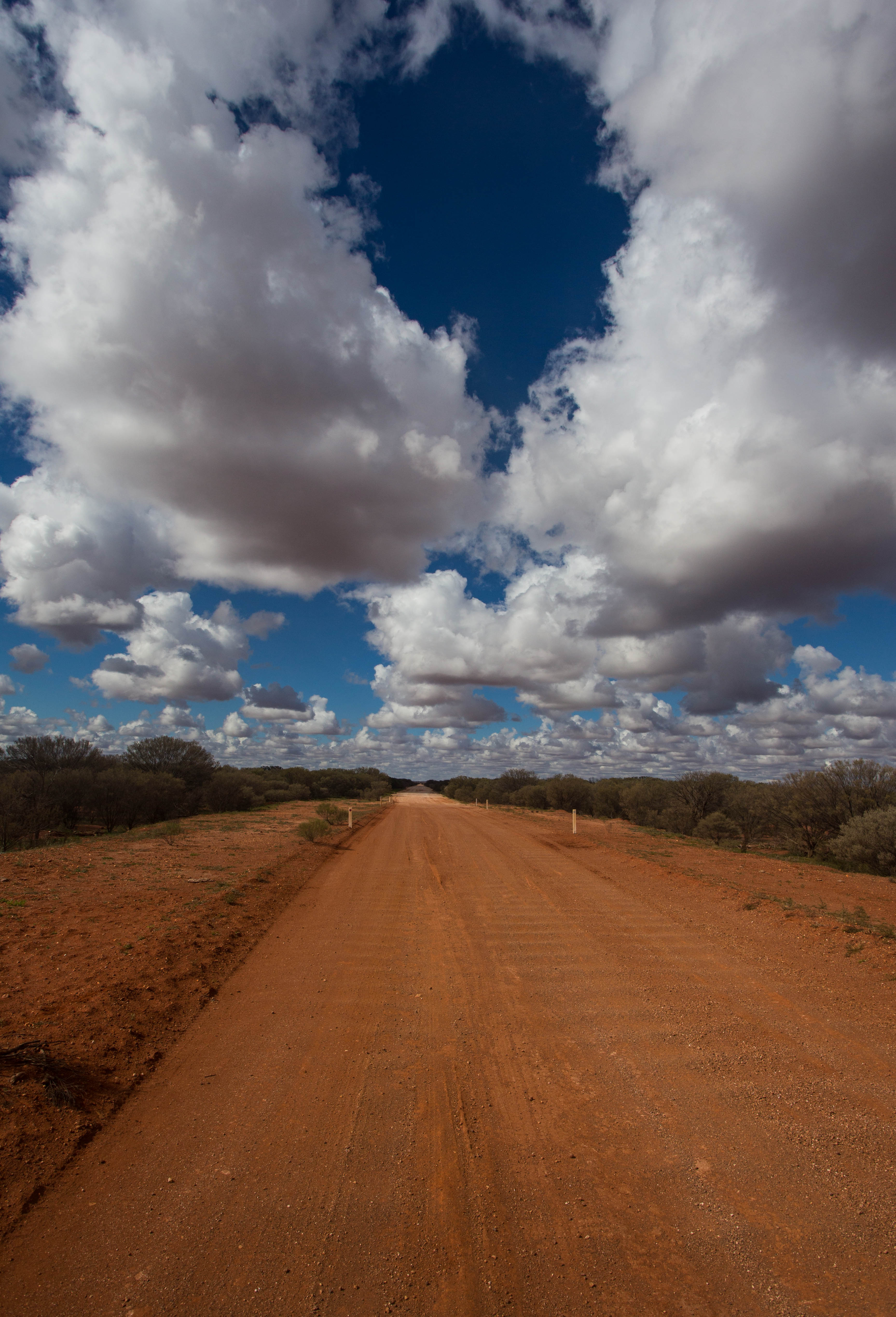 The red dirt of the track combined with the deep blue sky made for some beautiful cycling