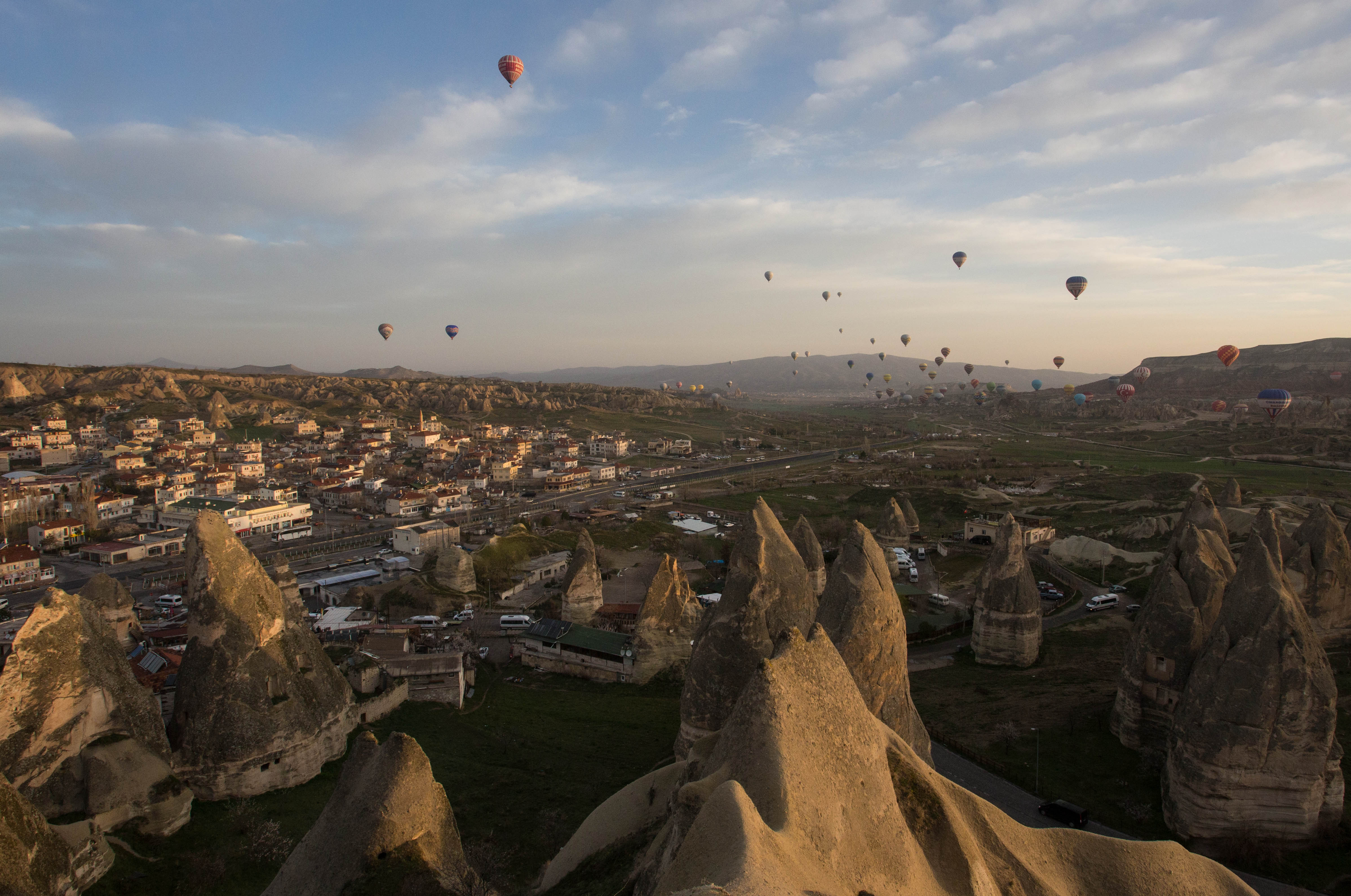 Looking down on the distinctive fairy chimneys this region is famous for