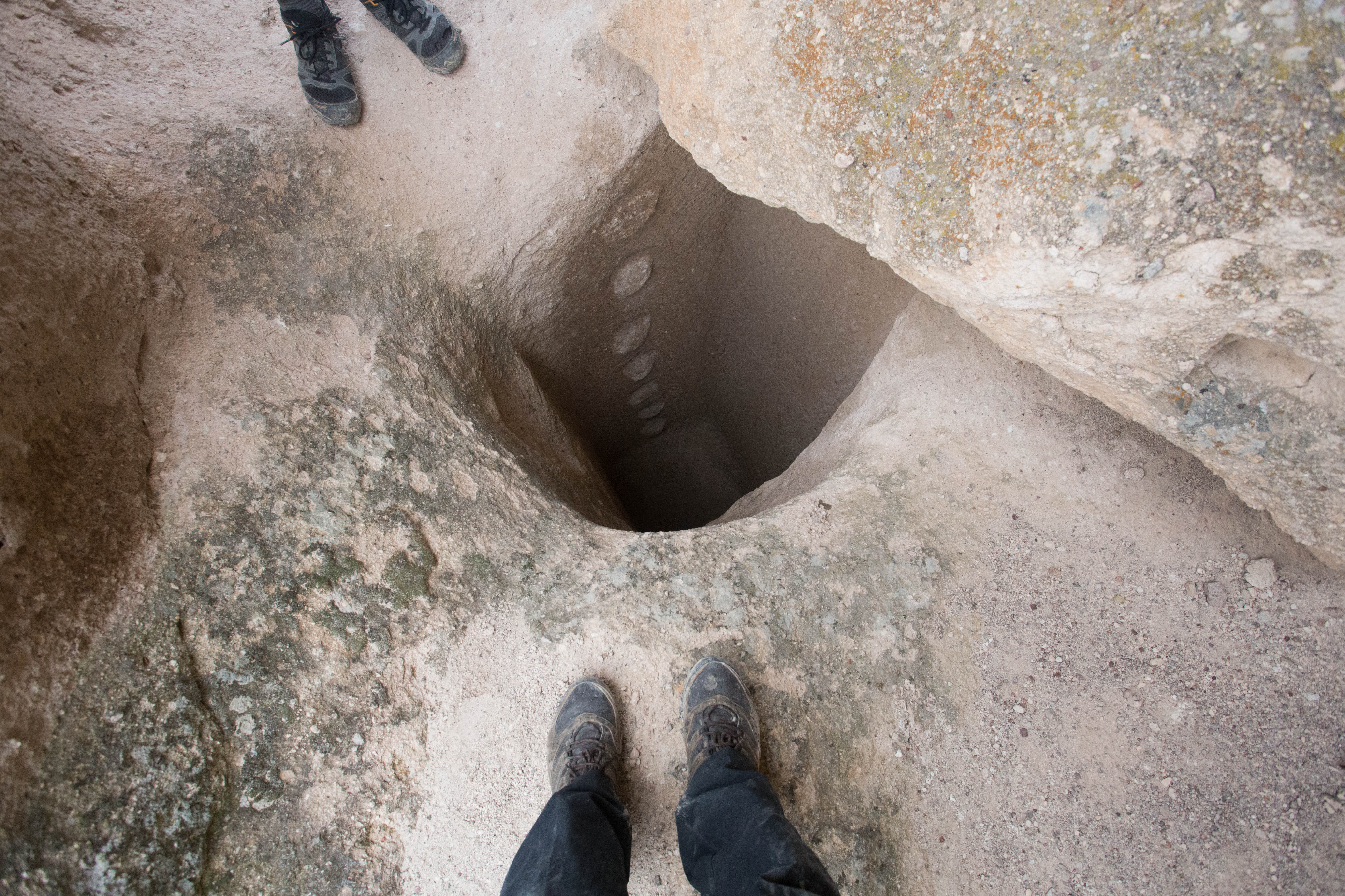 Looking back down the last chute from the third storey