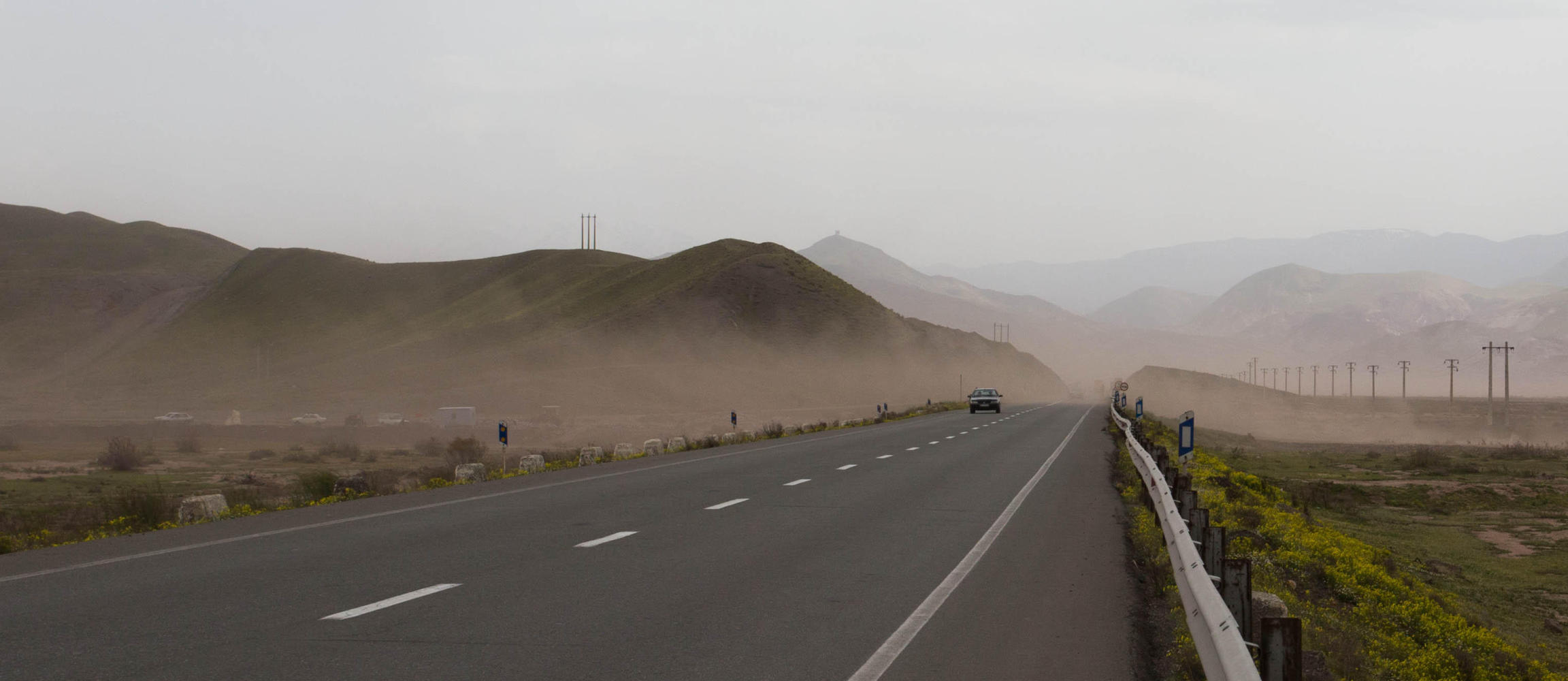 The swirling dust storms which traversed the highlands of north-western Iran