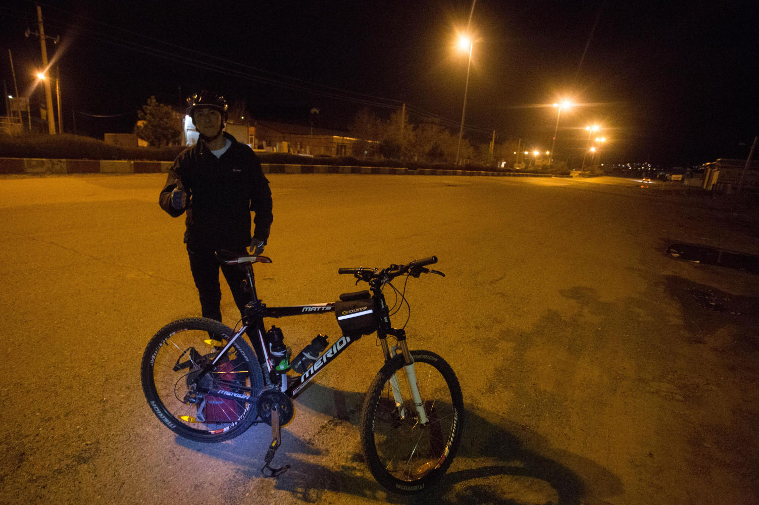 Hassan looking remarkably relaxed after our dicey night-time cycle to Khalkhal