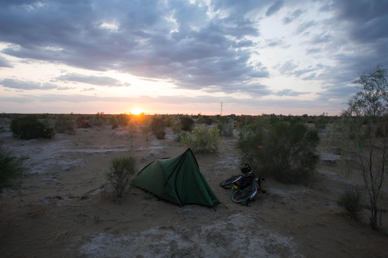 My final wild camp in the Karakum Desert