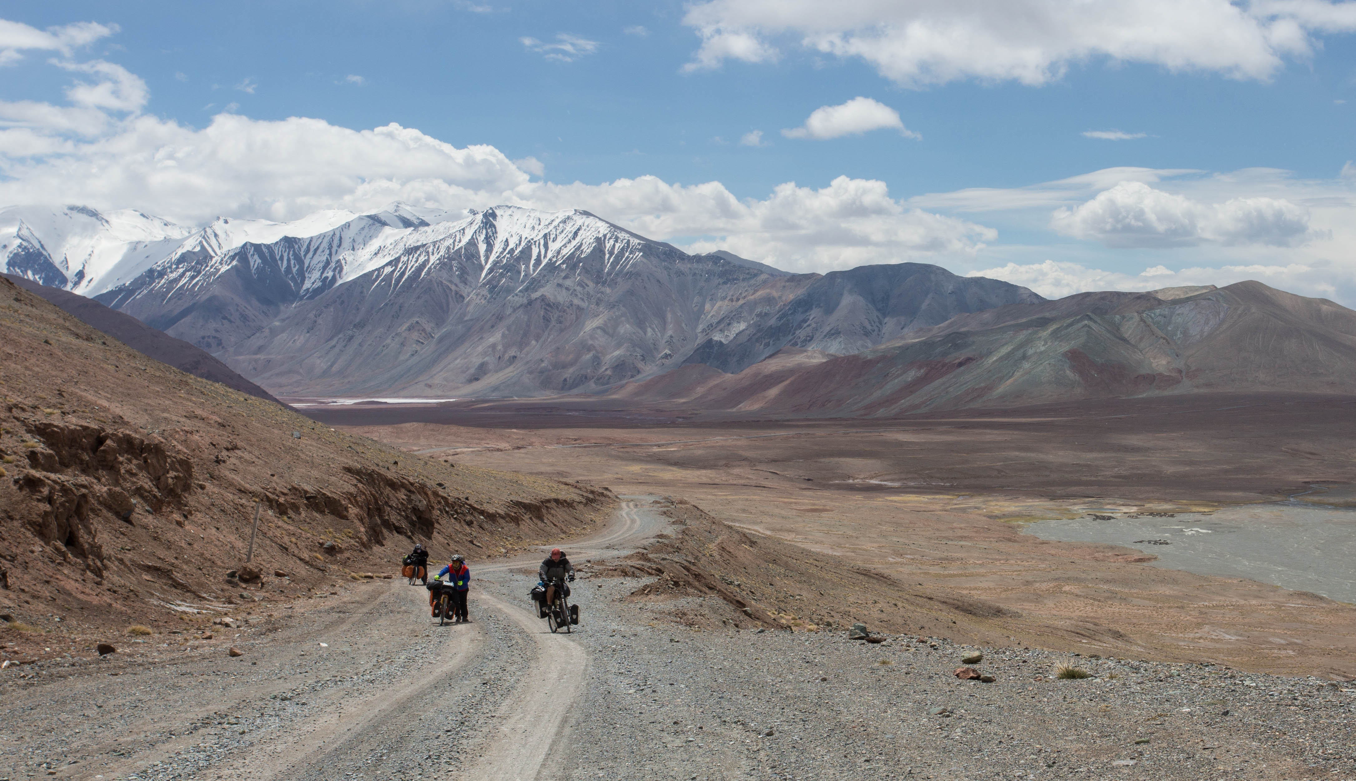 Ascending the gravel track up the Kyzyl-Art pass, an appropriate end to our time in this wonderful country