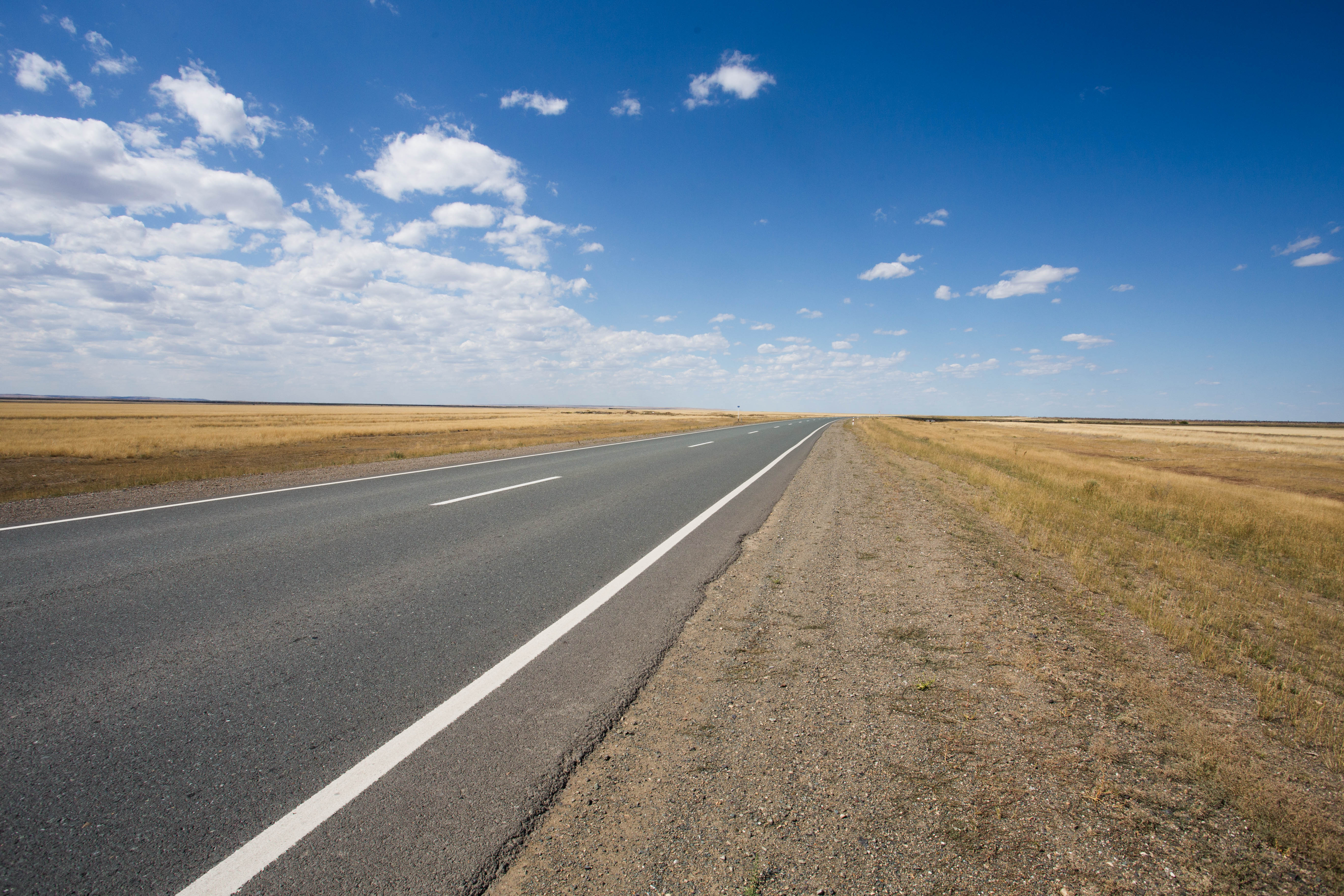 The sunbaked plains of the Kazakh steppe stretching on and on