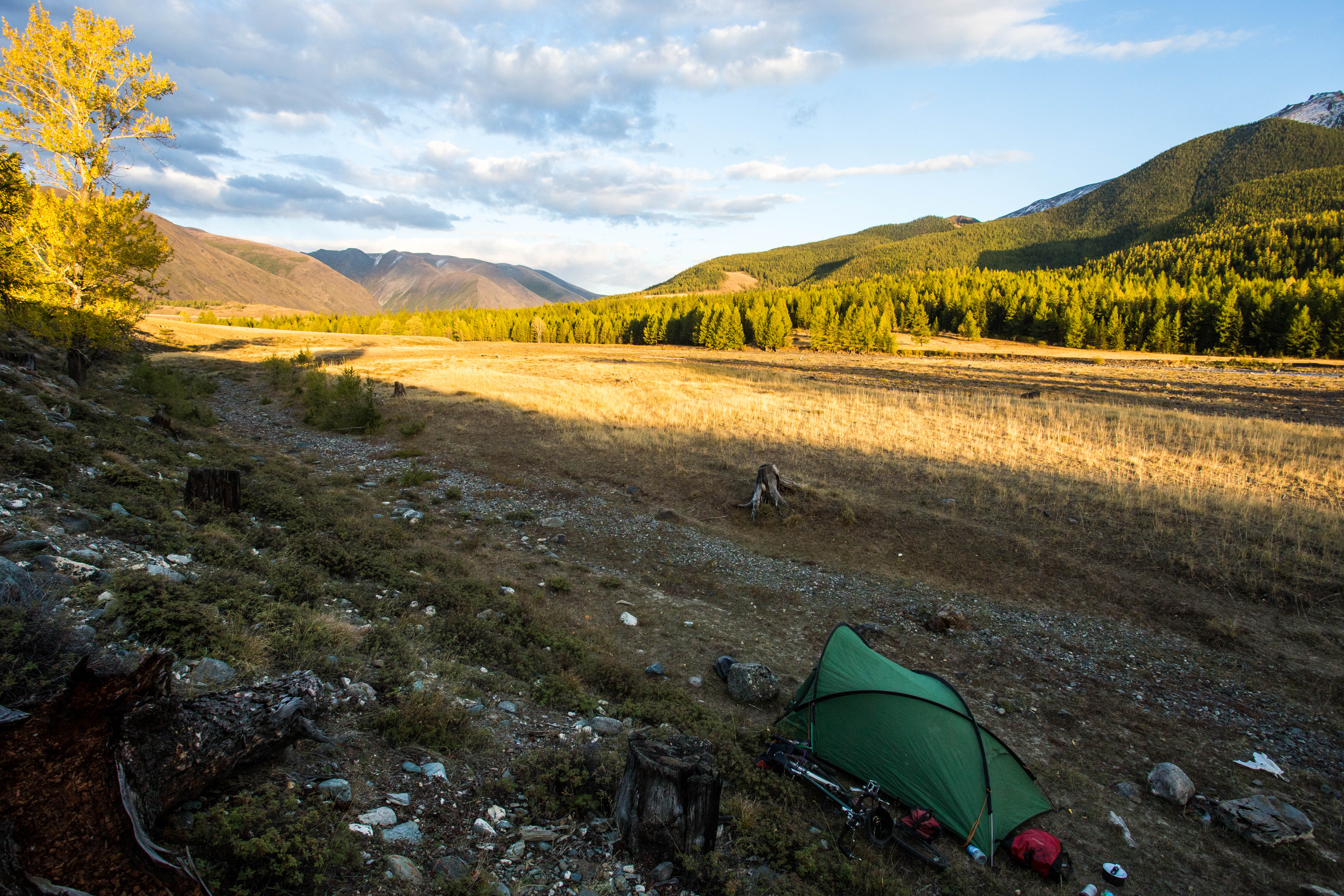 My last wild camp in the Altai. The unspoiled nature of this part of the world was something special.