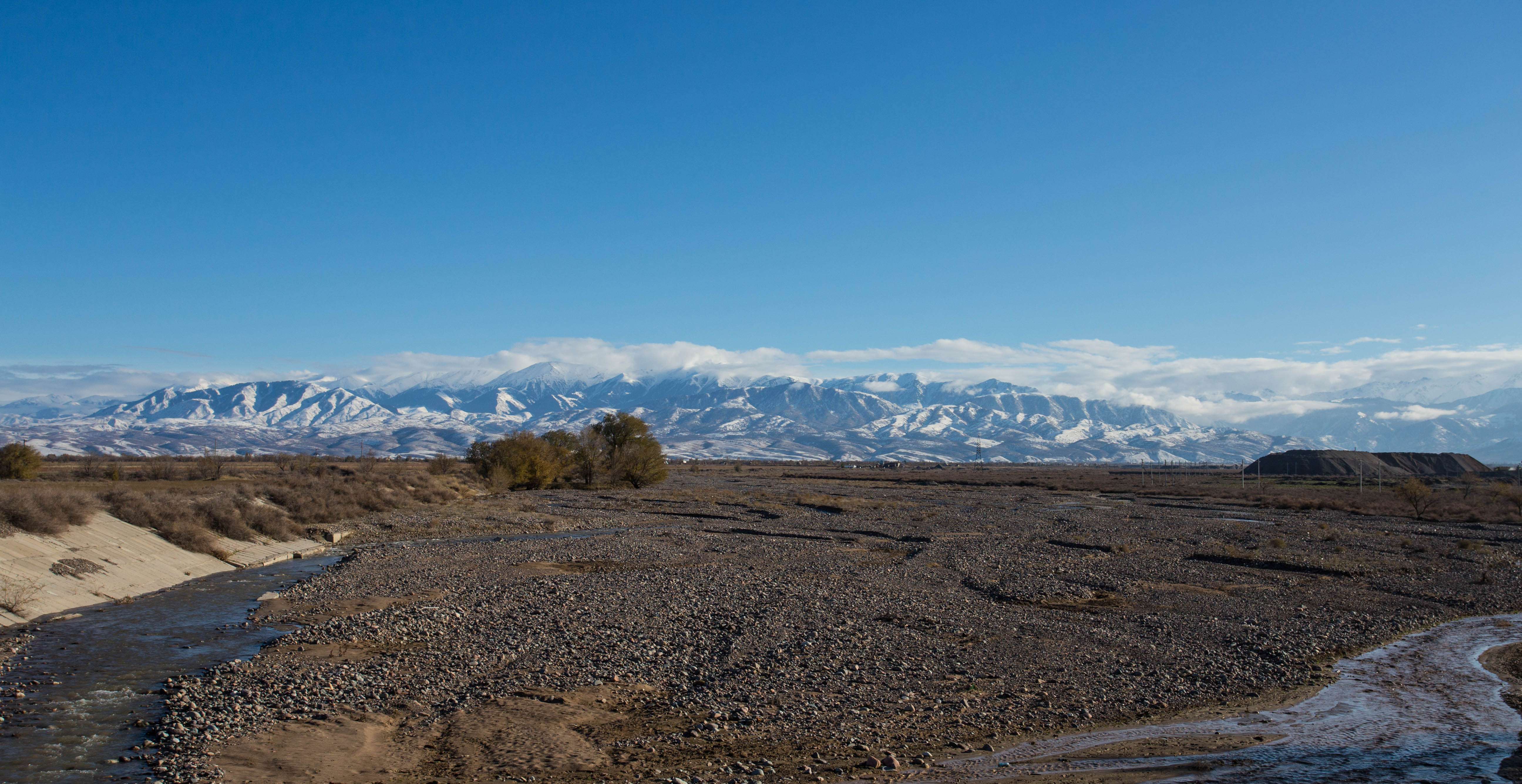 Winter had already taken hold of the the countryside east of Almaty