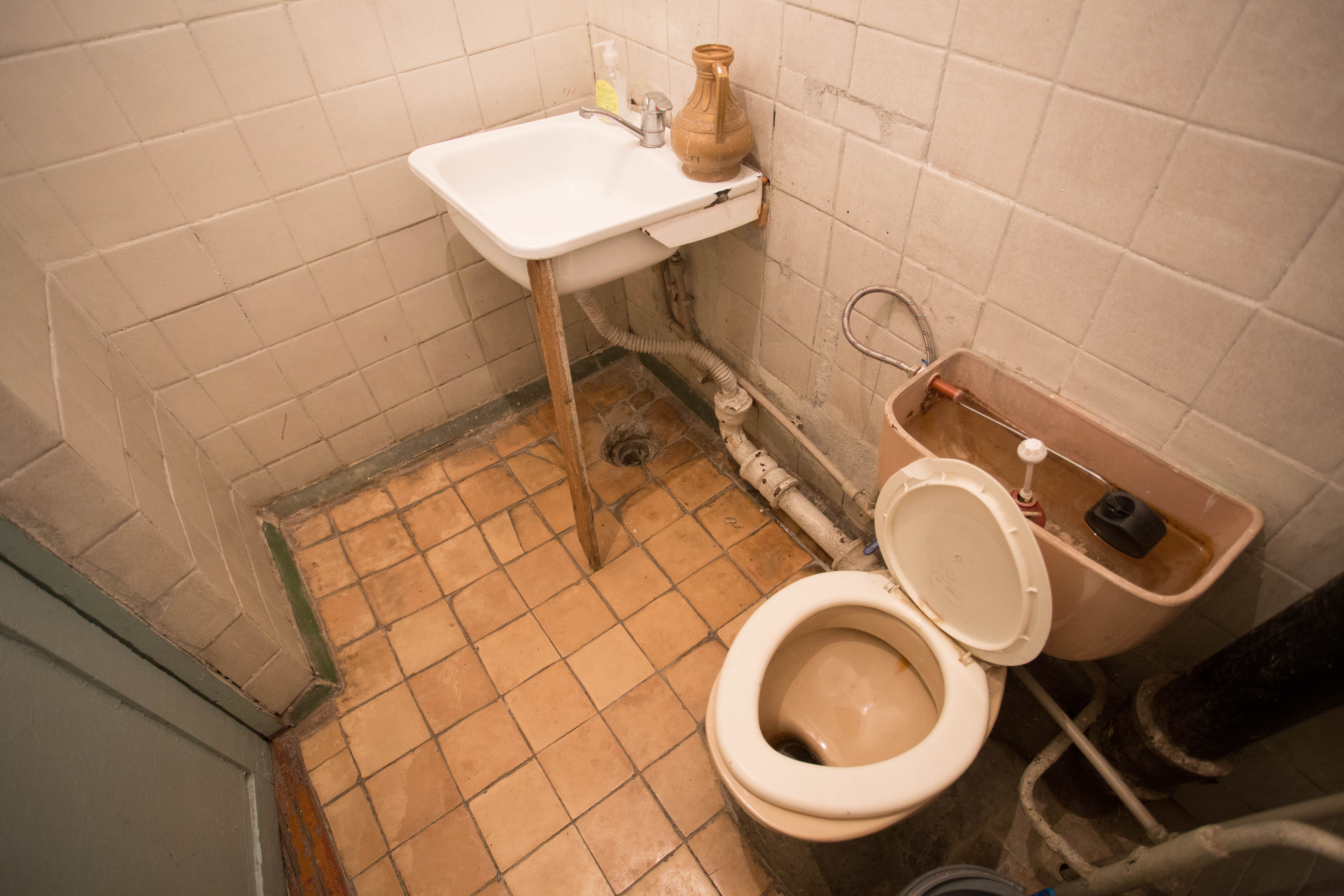 I was going to miss the grimness of toilets in the ex-Soviet hotels! The wobbly plank propping up the sink was my favourite feature here.