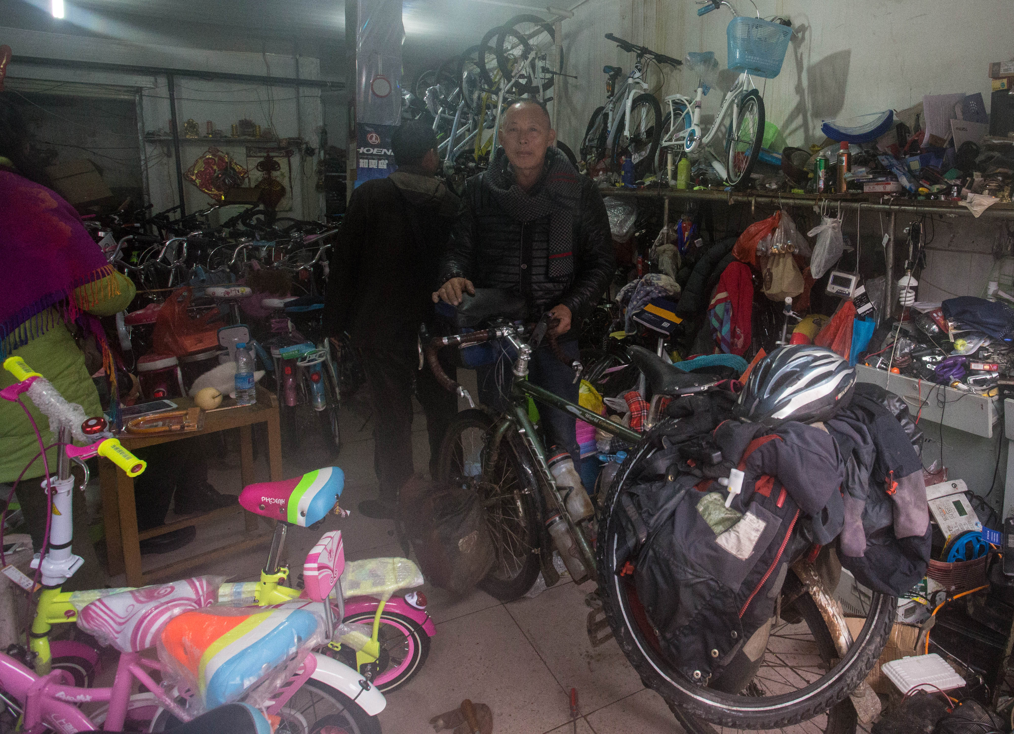 After five bike shops turned me away, this was the kind gentleman who helped fix my broken cantilever brakes