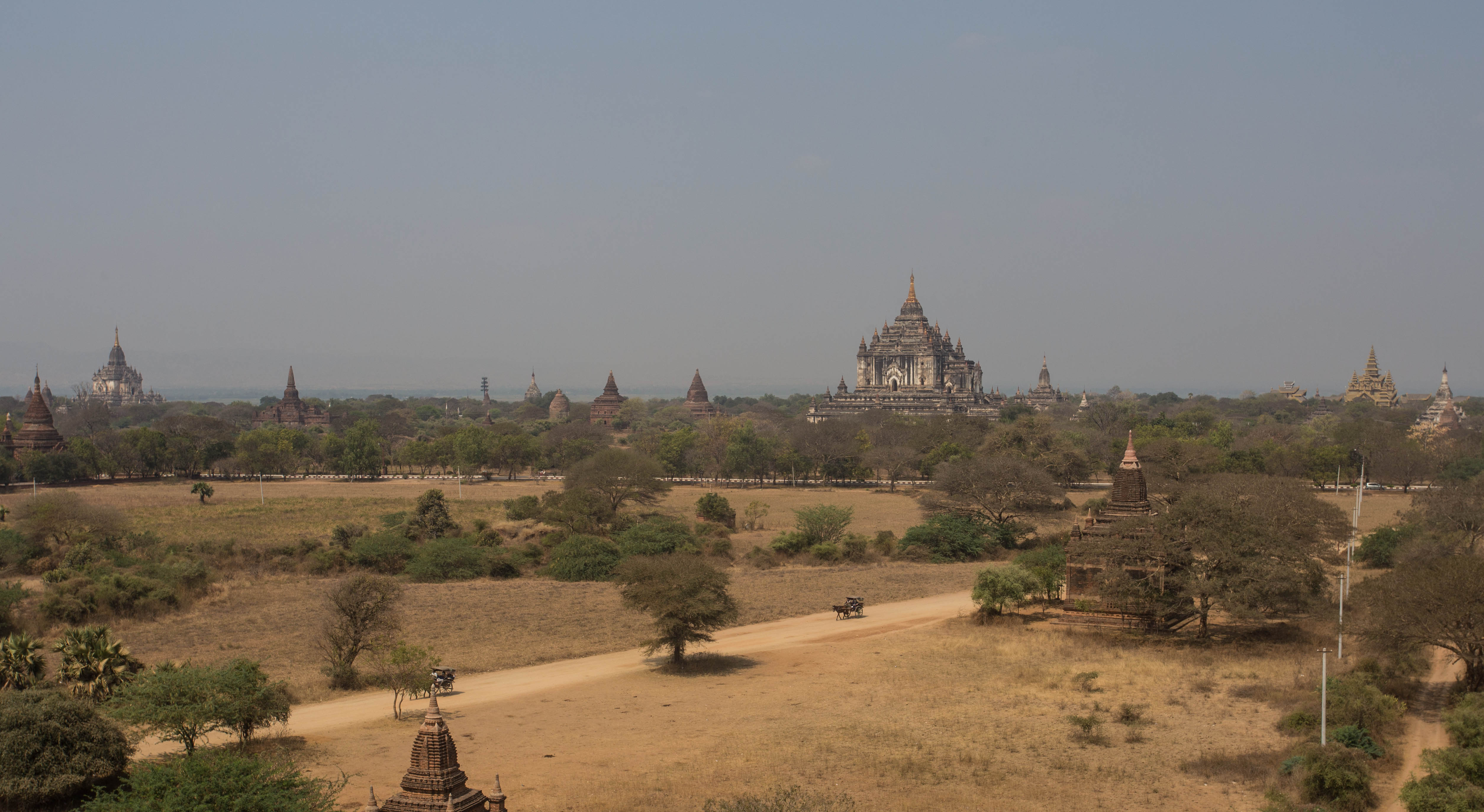 Surveying the plains of Bagan, with just a handful of the region's 2,000+ temples in shot