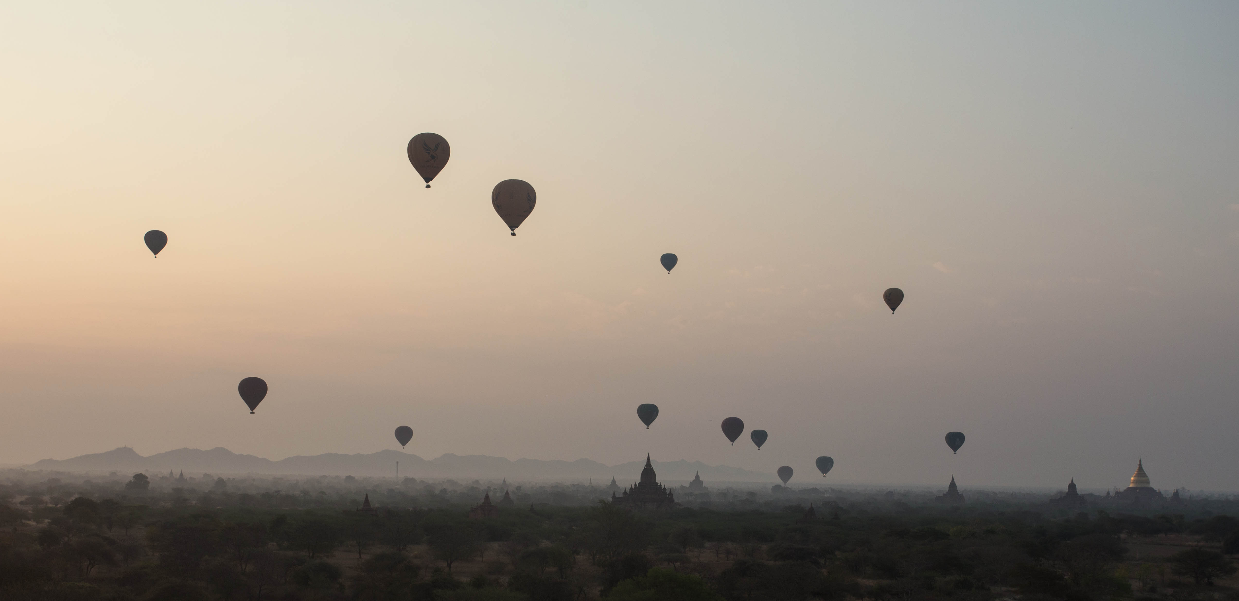 The reward for waking at 5am, biking to an abandoned temple in the dark, and climbing to its peak with other likeminded backpackers