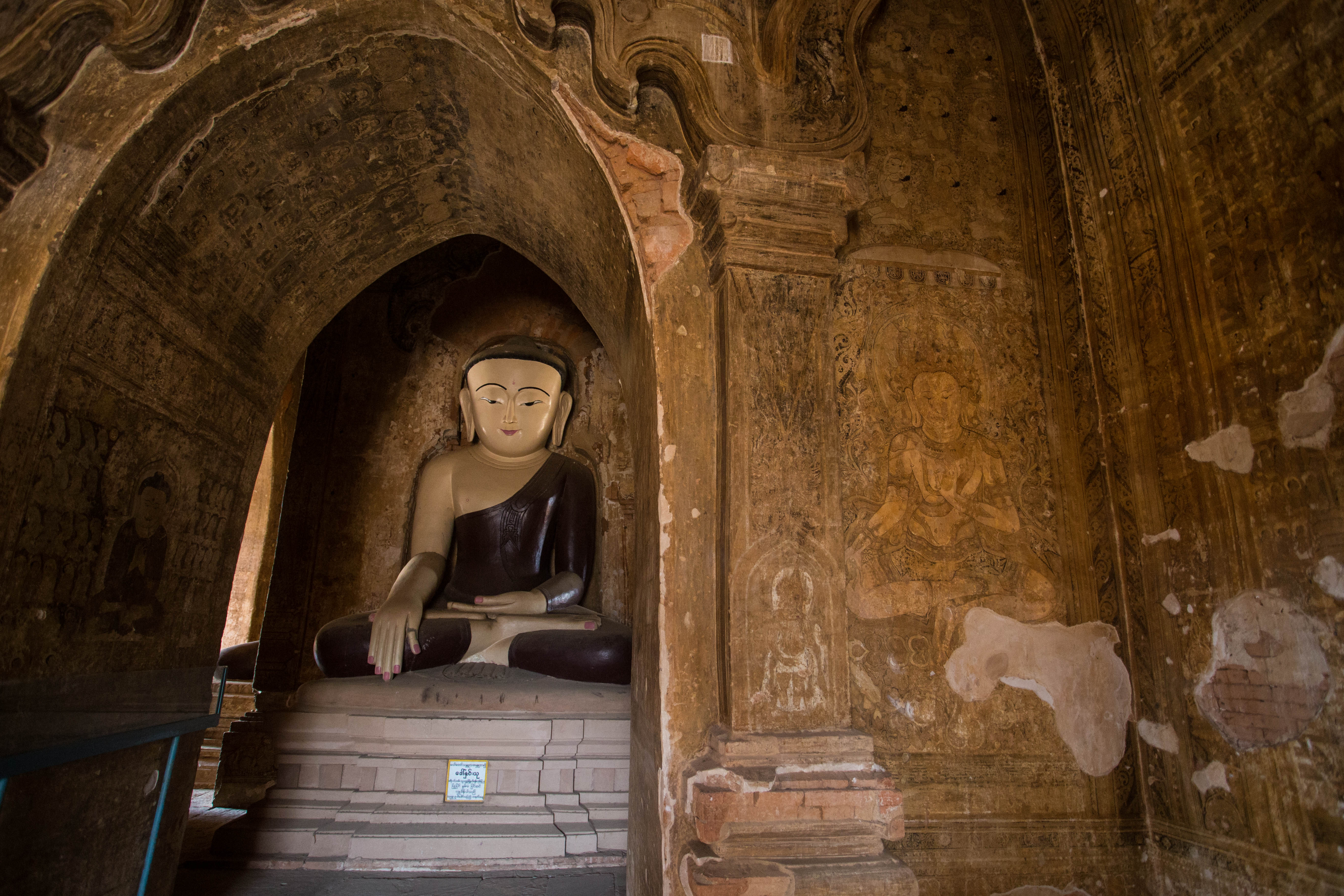 The impressive murals and carvings which were commonplace through Bagan's ancient temples