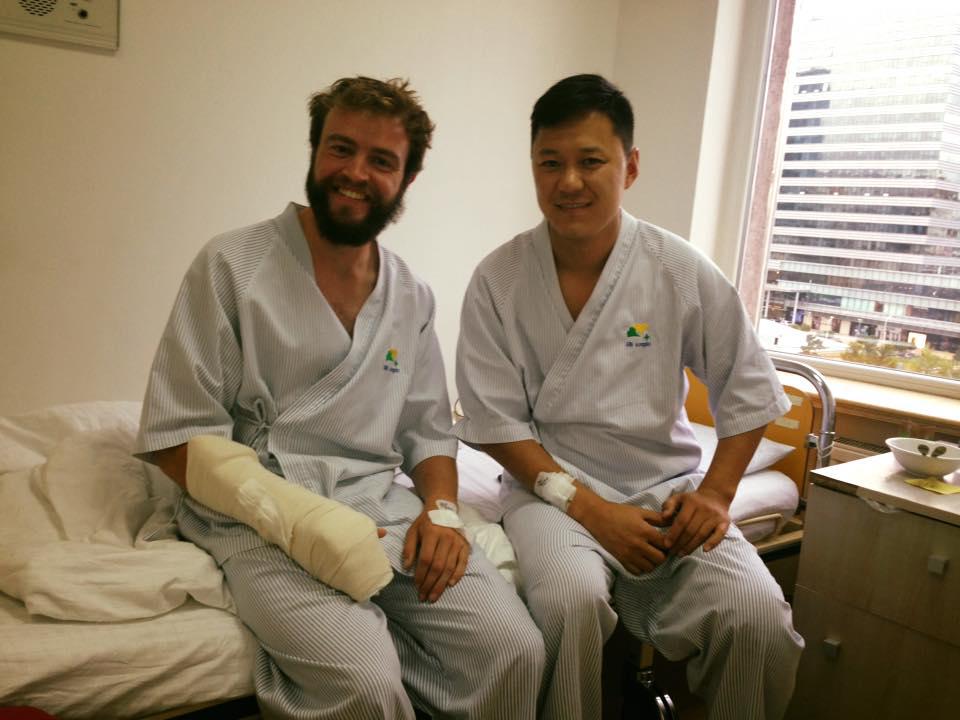 A parting shot post-surgery with Habu, the Mongolian TV host (Thanks to Habu for the photo)