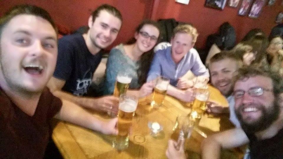 Enjoying a proper drinking session, just what the doctor ordered! (Thanks to Simon for the photo)